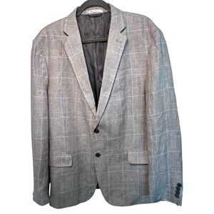 Lauren‎ Ralph Lauren Men's Wool Blend Glen Plaid Blazer Gray Black 2-Button 40R